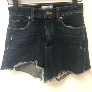 PAIGE MARGOT SHORT HI RISE DENIM SHORTS
